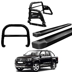 Kit Quebra Mato Estribo Plataforma Santo Antônio H3 Amarok CD
