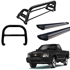 Kit Quebra Mato Estribo Personalizado Santo Antônio  H3-S10 94/2011 Preto