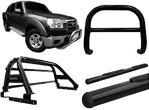 Kit Quebra Mato Estribo Oval Santo Antônio Ranger 97 a 12 Preto