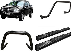 Kit Quebra Mato Estribo Oval Oblongo Santo Antônio Oroch Preto