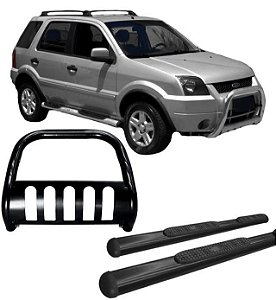 Kit Quebra Mato Estribo EcoSport 2004 a 2007 Preto