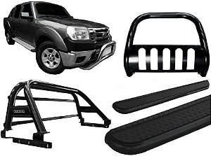 Kit Quebra Mato Estribo CH Santo Antônio Ranger 97 a 12 Preto