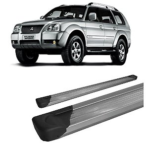 Estribo Pajero sport 2005 2012 Plataforma de Aluminio Prata