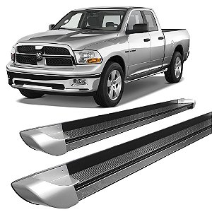 ESTRIBO PERSONALIZADO C/ PONT PRATA PARA DODGE RAM ATÉ 2011