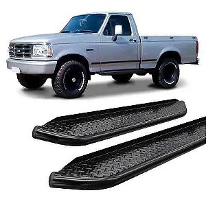 Estribo Chapa F-1000 1993 A 1999 Cabine Simples Preto