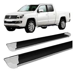 Estribo Amarok Cabine Dupla Personalizado Alumínio Branco