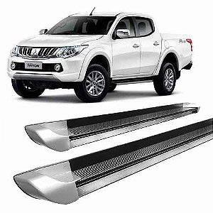 Estribo L-200 Triton 2017 Em Diante Personalizado Prata