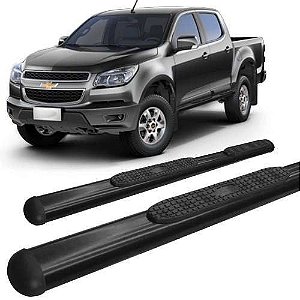 Estribo Oval S10 S-10 2012 A 2017 Cabine Dupla Preto