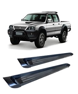Estribo L200 Sport Outdoor Plataforma De Aluminio Preto