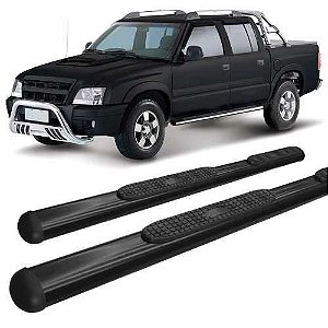 Estribo Oval S10 S-10 1995 A 2011 Cabine Dupla Preto