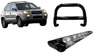 Kit Quebra Mato C/Barra Estribo Chapa Preto Tucton até 2016