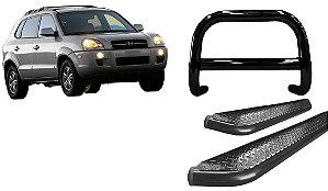 Kit Quebra Mato C/Barra Estribo Chapa Preto Tucton até 2016