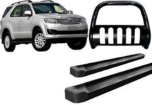 Kit Estribo Plataforma Quebra Mato C/Chapa Preto SW4 até 2015