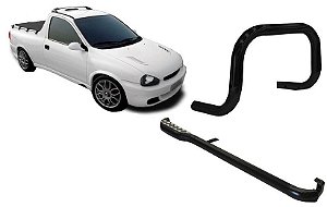 Kit Estribo Chapa Quebra Mato Pick-Up Corsa Cor Preto