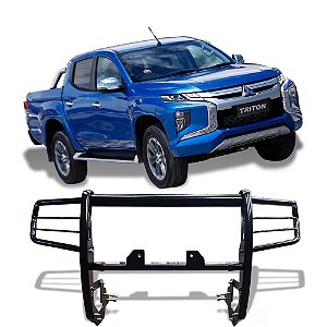 Para-Choque de Impulsão L-200 Triton 17 a 2020 C/Suporte Preto