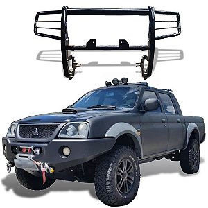 Para-Choque de Impulsão L-200 Outdoor 05 á 2012 C/Suporte Preto