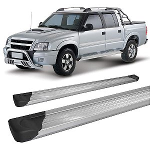 Estribo S-10 Ate 2011 Cabine Dupla Plataforma de Alumínio Prata