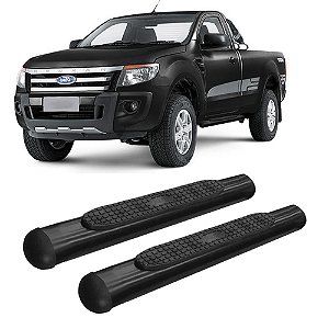 Estribo Ranger 2013 em Diante Cabine Simples Oblongo Oval Preto
