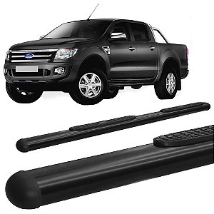 Estribo Ranger 2013 em Diante Cabine Dupla Oblongo Oval Preto