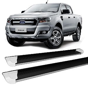 Estribo Ranger 2013 Cabine Dupla em Diante Personalizado Branco