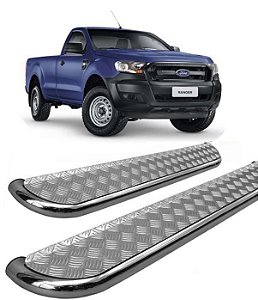 Estribo Ranger 2013 a 2020 Chapa Aço Cromado C S