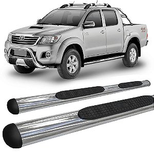 Estribo Oval Oblongo Cromado Hilux 2005 até 2015