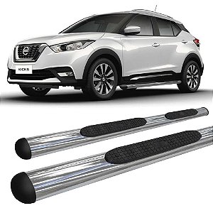Estribo Nissan Kicks Oblongo Oval Cromado