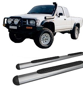 Estribo Lateral Hilux 1998 A 2004 Oval Oblongo Grafite