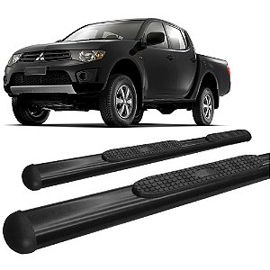 Estribo L-200 Triton 2008 a 2016 Oblongo Oval Preto