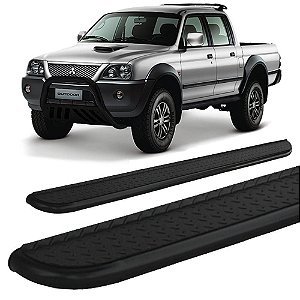Estribo L-200 Sport Outdoor  Chapa Preta Cabine Dupla
