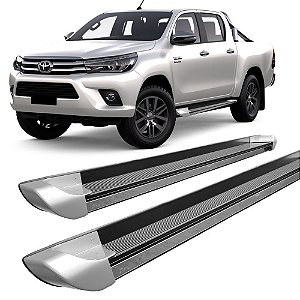 Estribo Hilux 2016 a 2020 Personalizado Prata C D