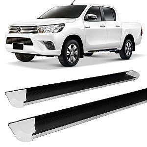 Estribo Hilux 2016 a 2020 Personalizado Branco C D