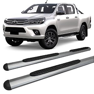 Estribo Hilux 2016 a 2020 Oval Oblongo Grafite C D
