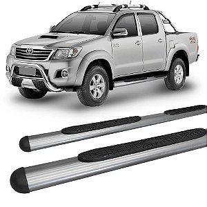 Estribo Hilux 2005 a 2015 Oval Oblongo Grafite C D