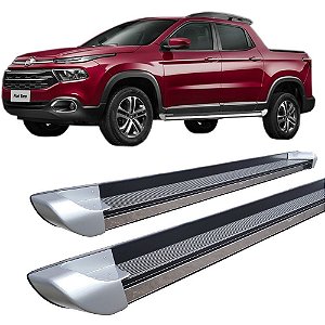 Estribo Fiat Toro Personalizado Alumínio Prata