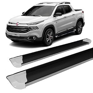 Estribo Fiat Toro Personalizado Alumínio Branco