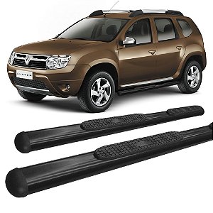 Estribo Duster Oblongo Oval Preto