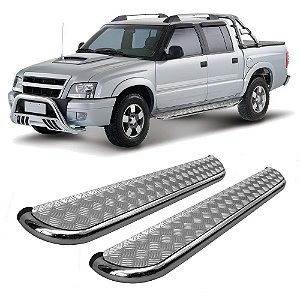 Estribo Chapa S-10 1995 a 2011 Cromado 2,5"