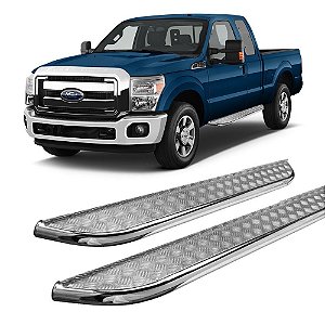 Estribo Chapa F-250 Cabine Simples Cromado Somente a Porta