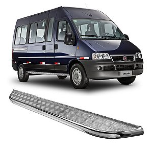 Estribo Chapa Ducato Teto Alto Roda a Roda 2,5" Cromado