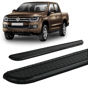 Estribo Amarok Chapa Aço Preto C Dupla