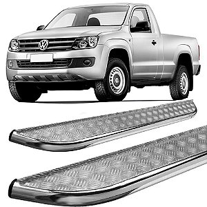Estribo Amarok Chapa Aço Cromado C Simples