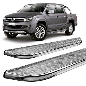 Estribo Amarok Chapa Aço Cromado C Dupla