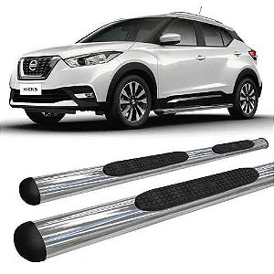 Estribo Oval Oblongo Cromado Nissan Kicks