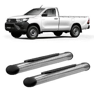 Estribo Hilux 2016 Em Diante Cabine Simples Oblongo Cromado