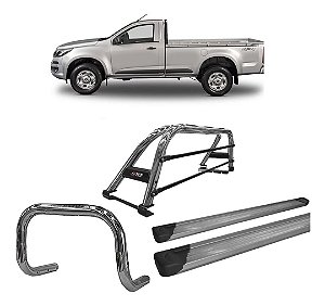 Kit Quebra Mato Santo Ant. D Estribo Plat S10 12/20 Cs Cromo