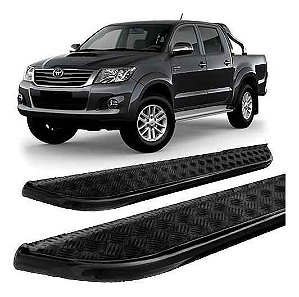 Estribo Chapa Hilux 2016 Até 2019 Cabine Dupla Preto
