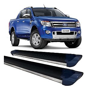 Estribo Ranger Alumínio 2013 A 2017 Personalizado Azul Maraú