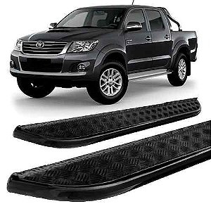Estribo Chapa Hilux 2016 Até 2020 Cabine Dupla Preto