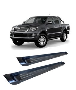 Estribo Hilux 2005 A 2015 Cabine Dupla Alumínio Preto